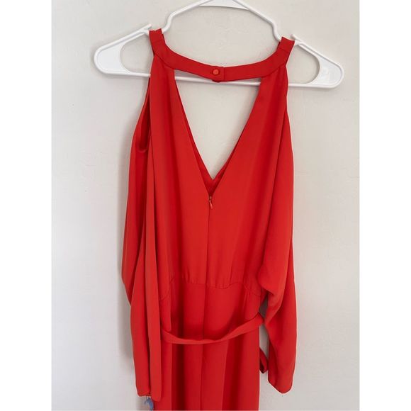 TOPSHOP Cold Shoulder Midi Dress Size 12 - Picture 5 of 7